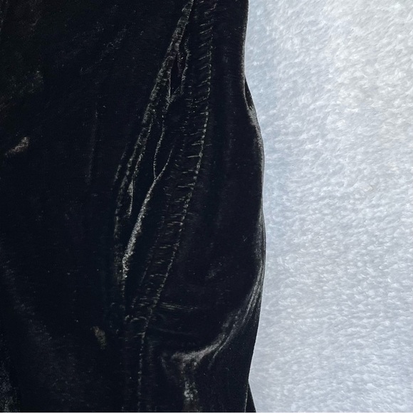 Free People Ivy Velvet Mini Dress Sz XS Babydoll Black Witchy Goth Emo READ - Picture 11 of 14